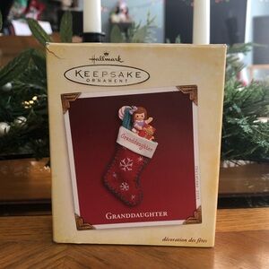 Hallmark Keepsake Collection "Granddaughter" Stocking 2005 Ornament